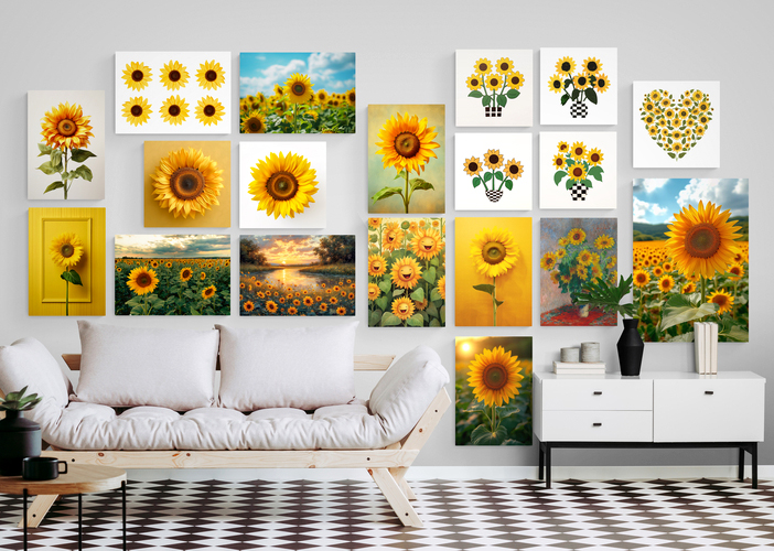 금전 해바라기 80x80cm 캔버스액자 돈들어오는 그림 이미지 8