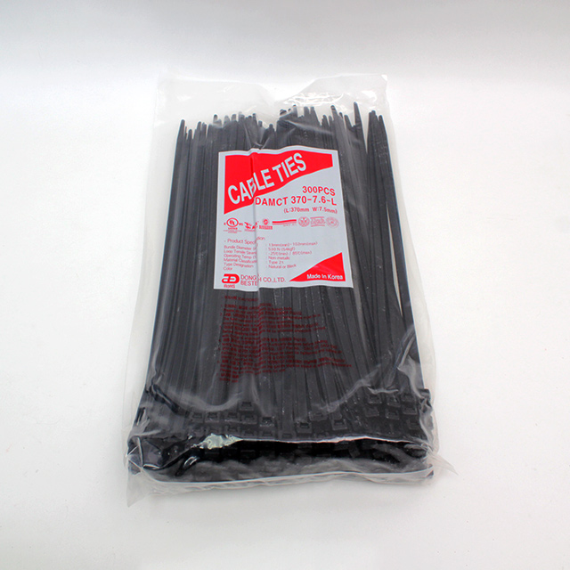 동아뉴텍 케이블 타이 370mm 300개(1봉) 전선정리 고정 - 상품 이미지