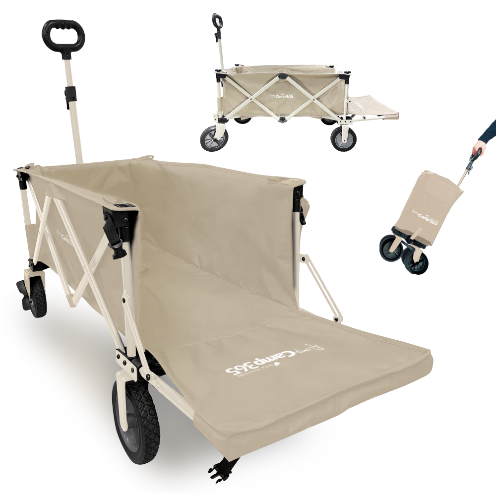 캠프365 캠핑 웨건 캠핑웨건 카트 수레 왜건 대차 접이식 핸드카 손수레 브레이크 뒷문개방