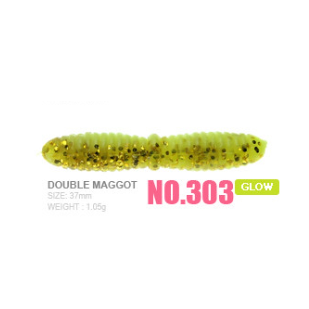 캣츠크로우 더블마고트 송어미끼 꺽지웜 303 골드 차트, 3.8cm(1.5인치) - 상세 이미지 2