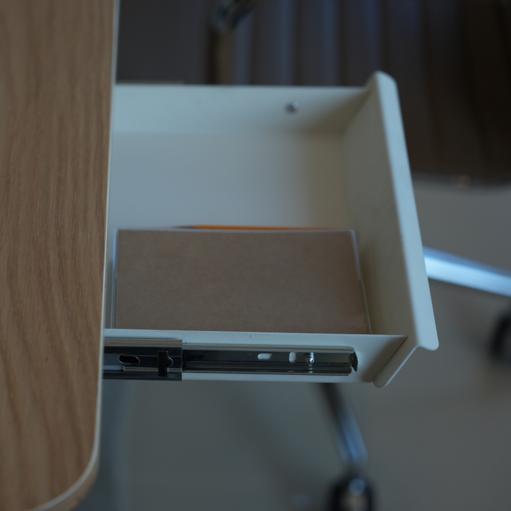 오프레임 스틸슬림서랍장 책상 수납정리함 책상 히든 서랍 트레이 3단 슬라이딩 서랍 이미지 4