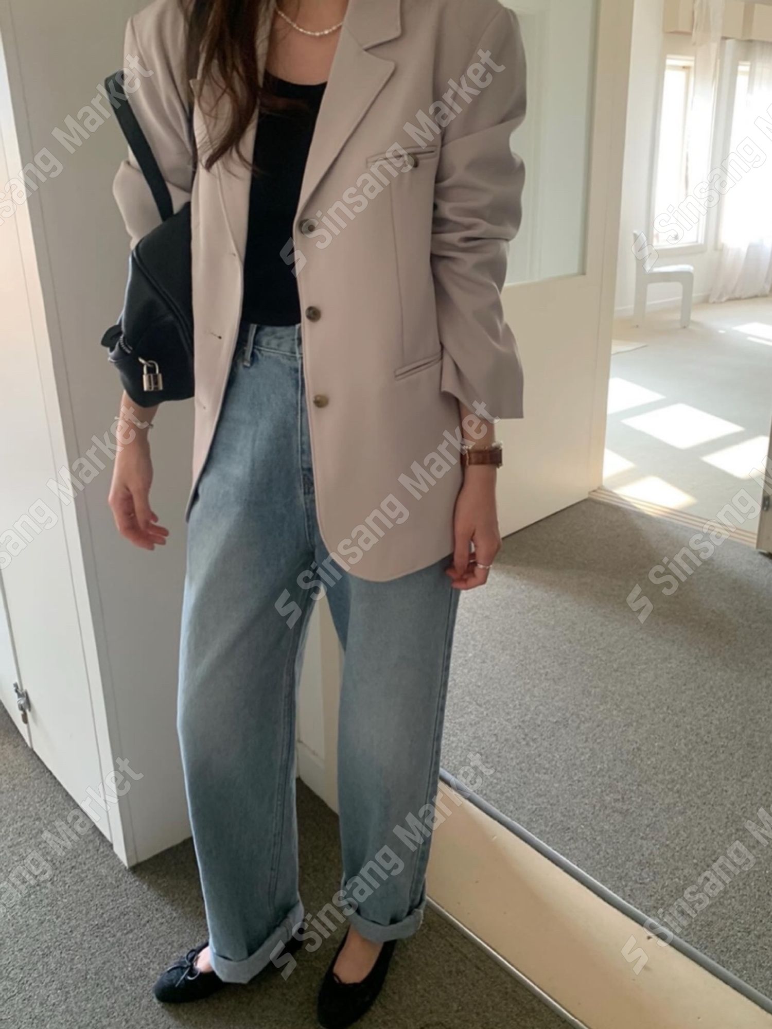 (무료배송) 프리티영띵 스트릿 데님 청바지 와이드진 세미와이드 롤업데님 PYT 프영띵 상세 이미지 7