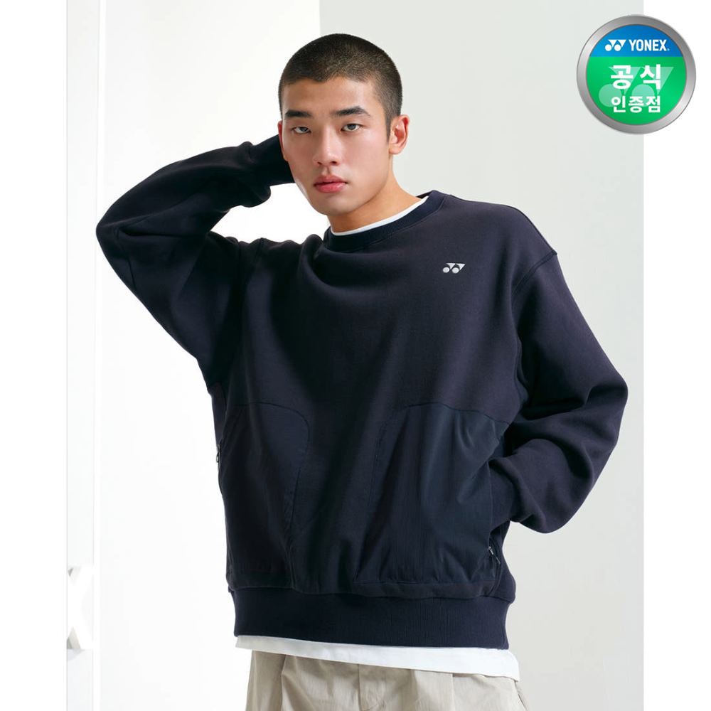 요넥스 243TL003U 배드민턴 긴팔 맨투맨 티셔츠 남녀공용 24FW - 상품 이미지