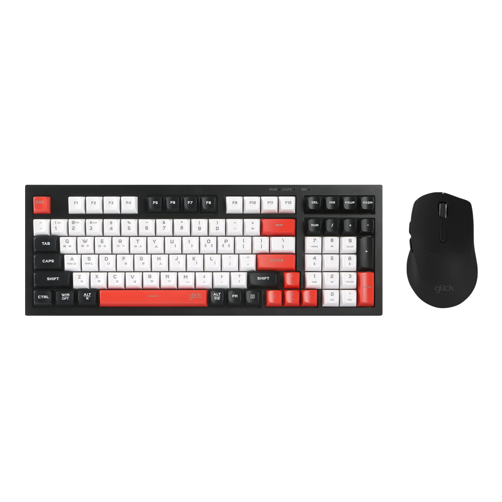 지클릭커 오피스프로 WMK50 사일런스 M 무소음 무선 블루투스 98  키보드 마우스 세트 Navy Blue - 상세 이미지 3