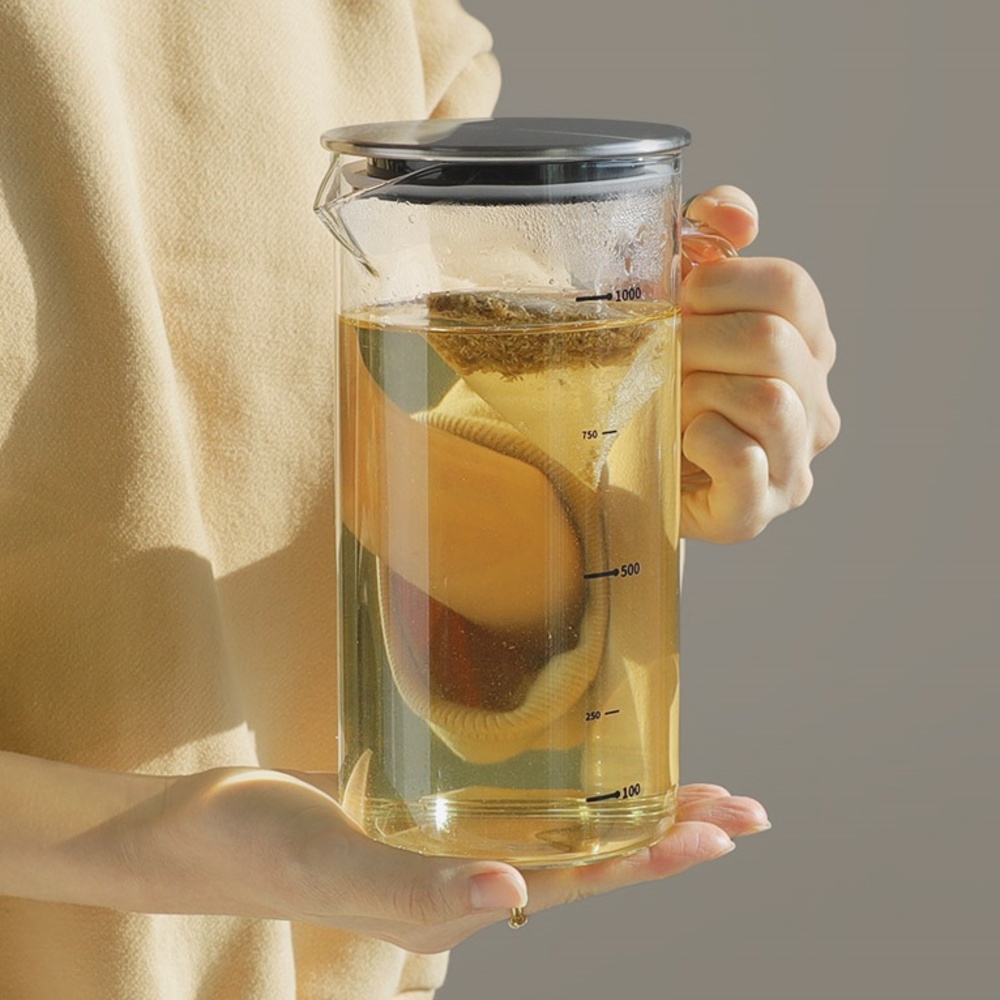 리젠 무선 분유 티포트 1.7L 내열 유리 투명 온도조절 전기주전자 커피 전기 포트