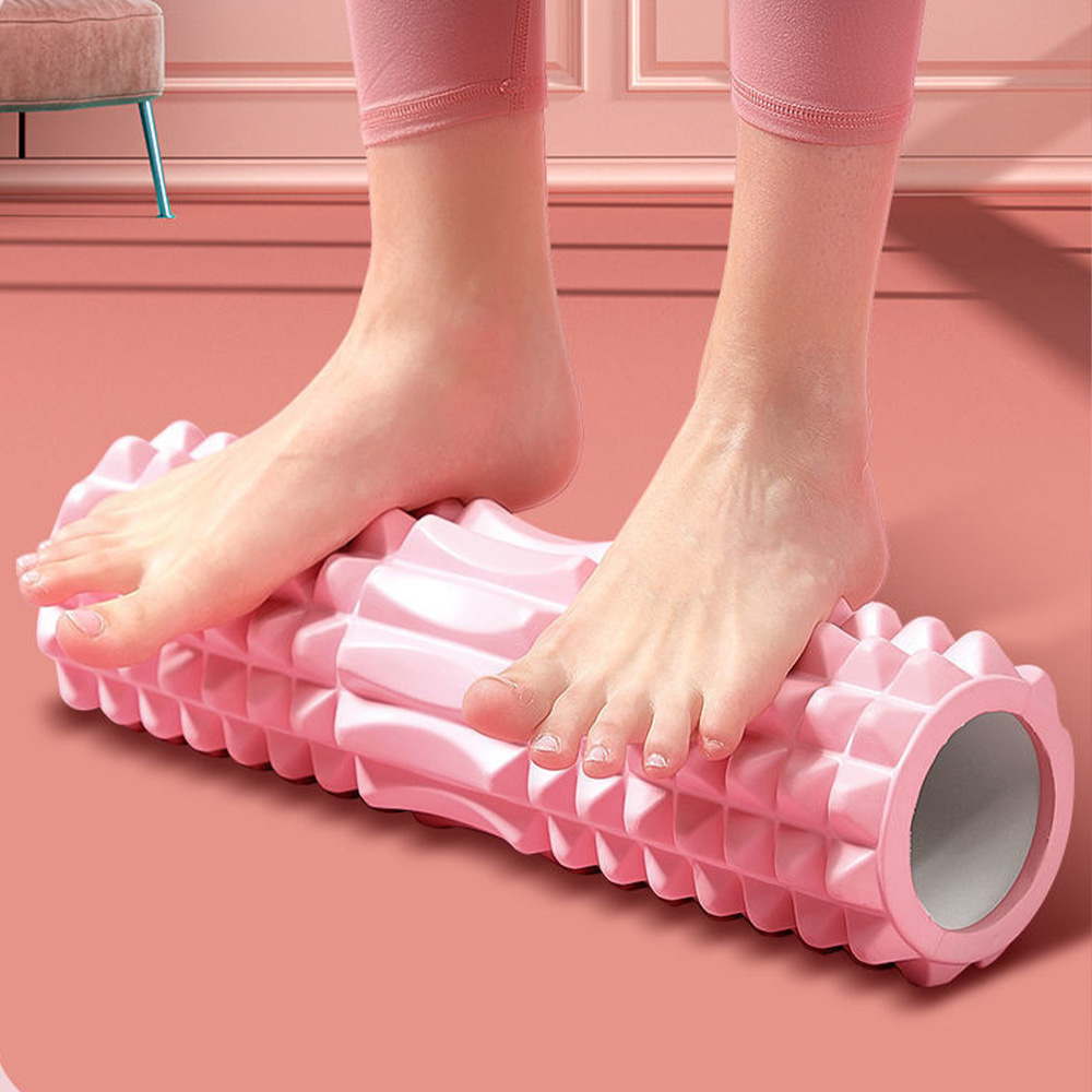 돌기 미니 필라테스 종아리 얇은 마사지 하드 폼롤러 스트레칭 운동 폼플러 30cmx10cm - 상세 이미지 3