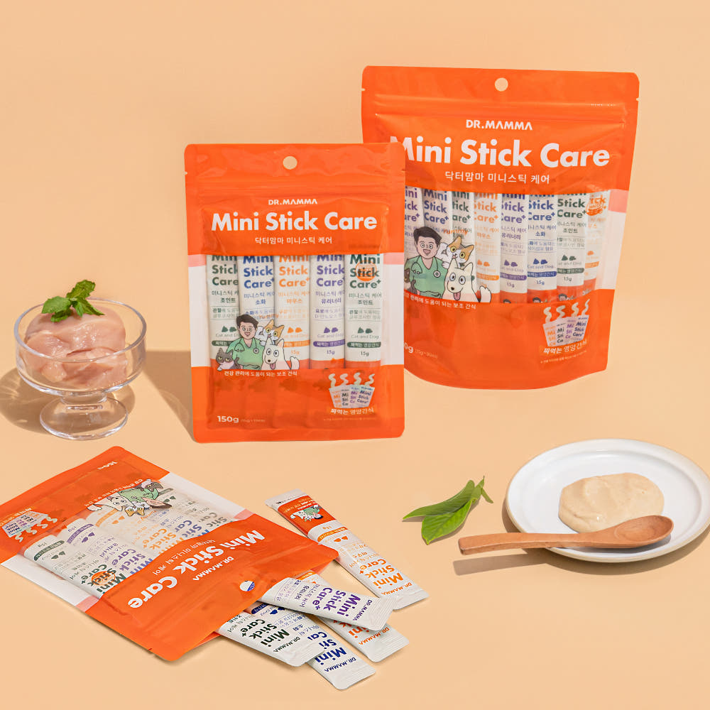 닥터맘마 미니스틱 케어 츄르 강아지 고양이 닭고기 단백질 소프트 간식 마우스, 15g, 10개 - 상세 이미지 5