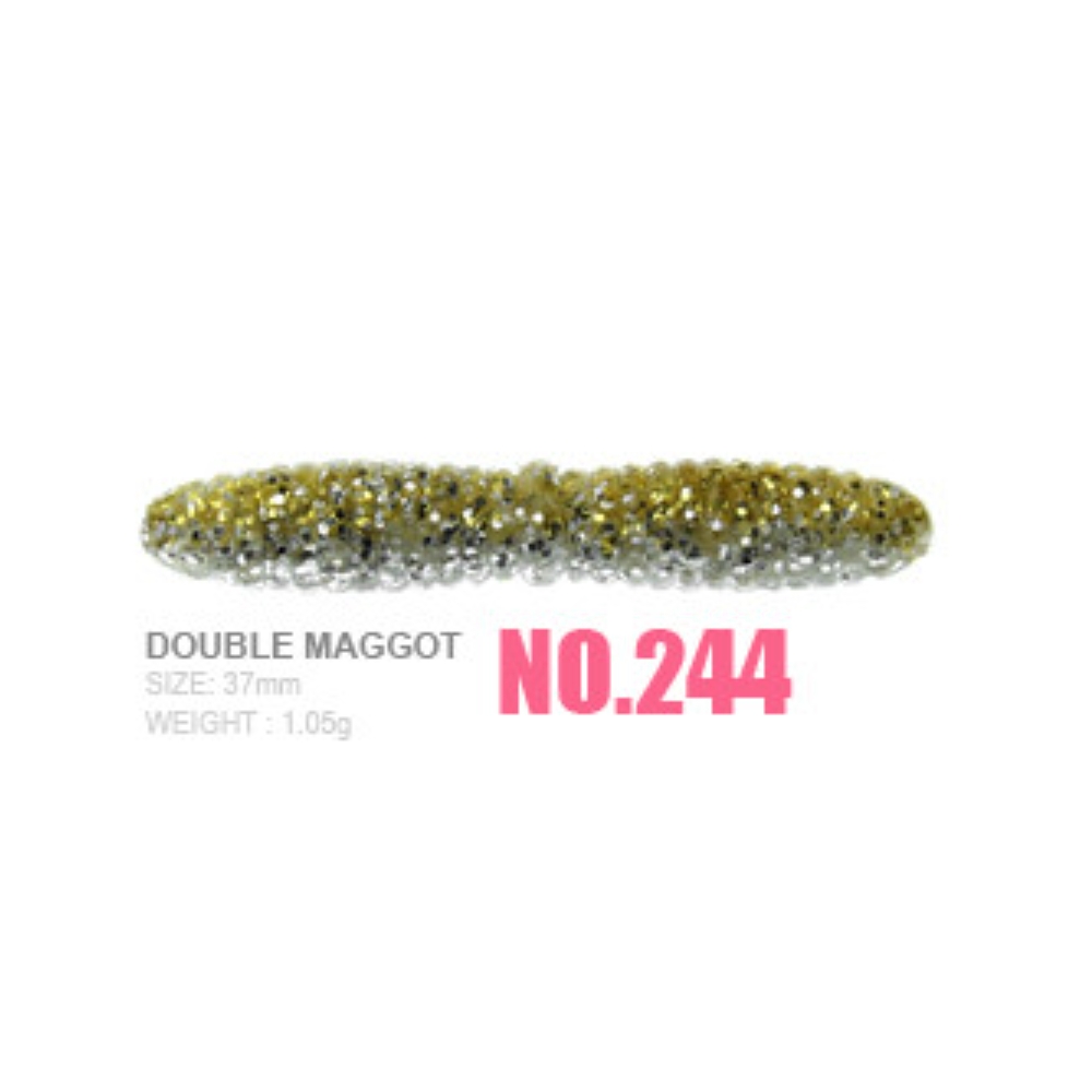 캣츠크로우 더블마고트 송어미끼 꺽지웜 244 골드 펄, 3.8cm(1.5인치) - 상세 이미지 2