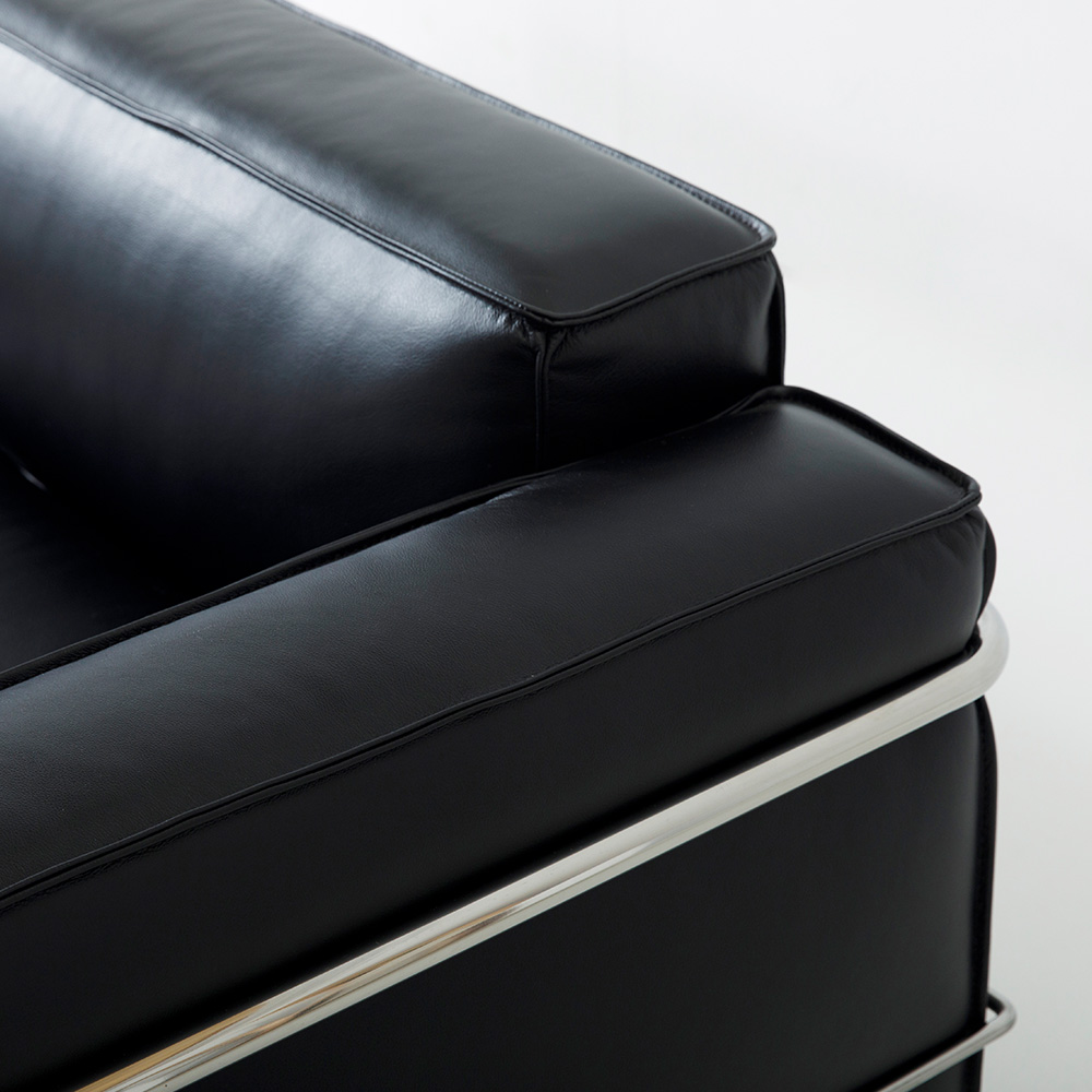 SE0 쉐우드가구 랜스 세미아닐린 이태리 천연통가죽 소파 스탠다드 블랙, 3인용