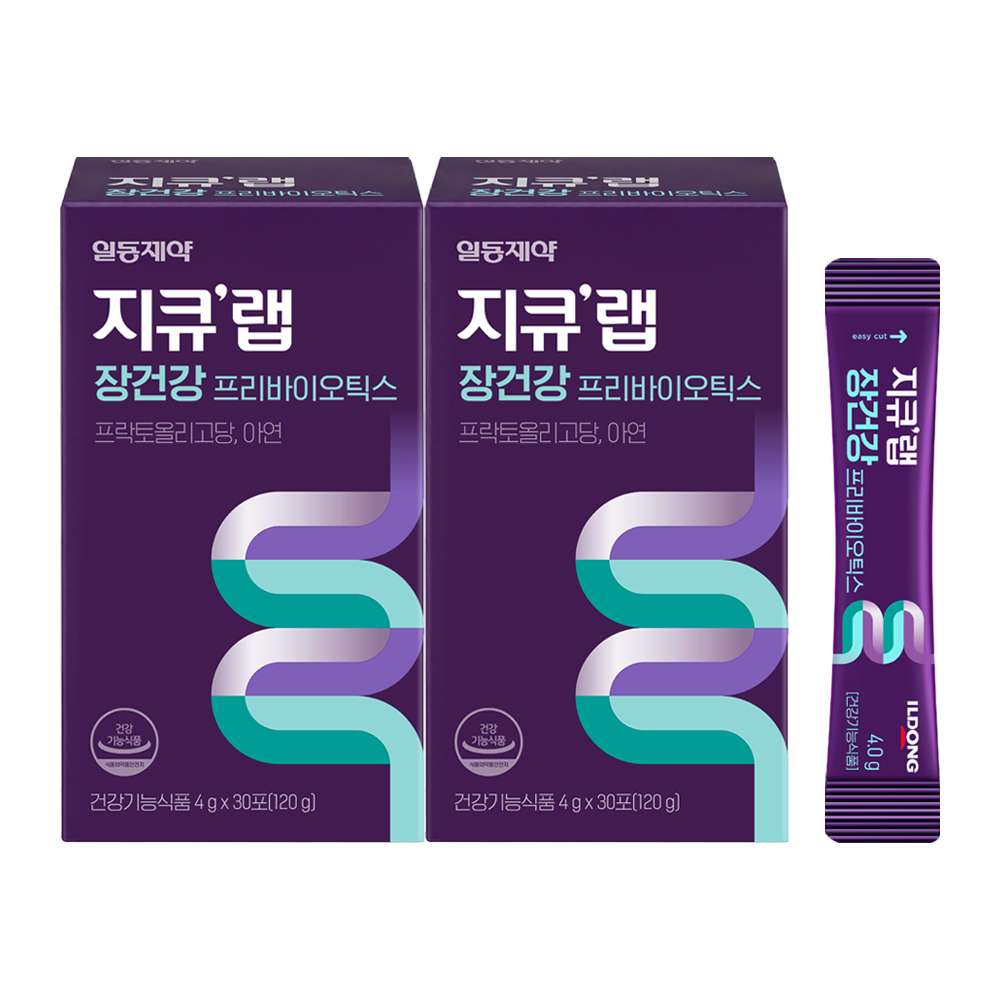 일동제약 지큐랩 장건강 프리바이오틱스 30포 2개 - 상품 이미지