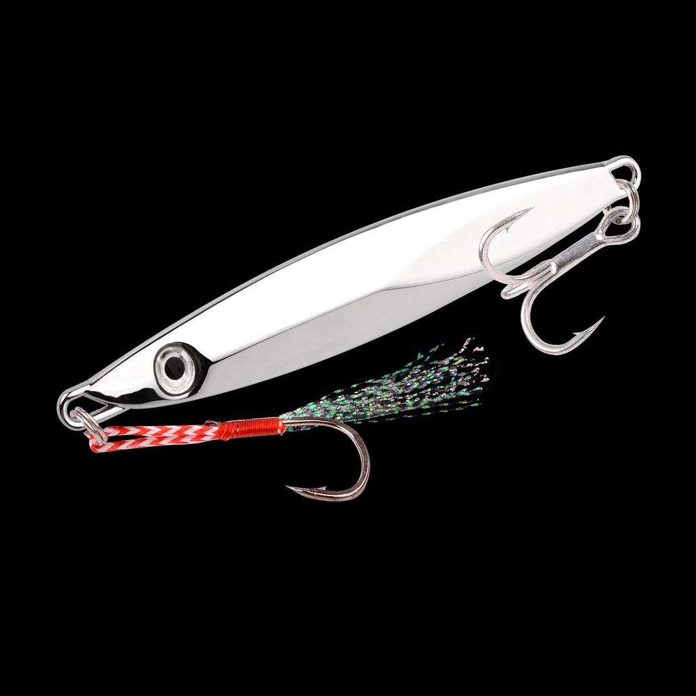 행운을파는낚시 비대칭 크롬 메탈지그 10g 롱지그 쇼어지깅 참치 농어 삼치 우럭 갈치