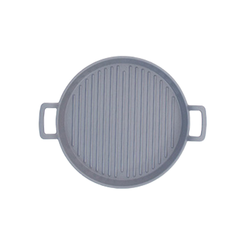 손잡이 앞접시 플라스틱 그릇 원형 캠핑 접시 1개, 16cm, 그레이