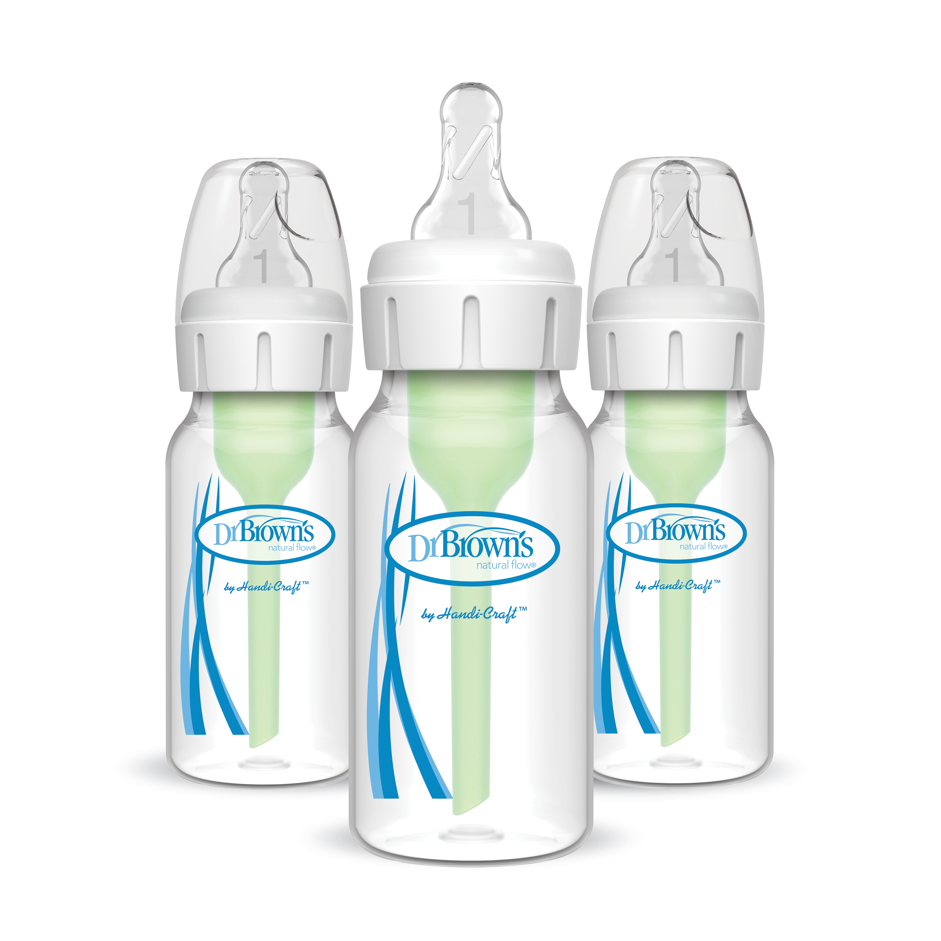 forBaby 닥터브라운 / PP 젖병 내로우넥 120ml 3P, 1단계 꼭지 포함 - 상품 이미지