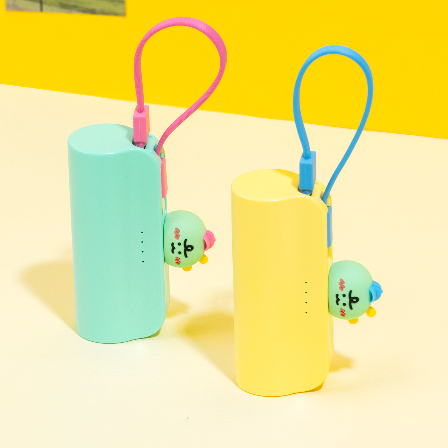 니니즈 죠르디 볼캡 도킹형 20W 고속충전 보조배터리 5000mAh 죠르디 민트 - 상세 이미지 2
