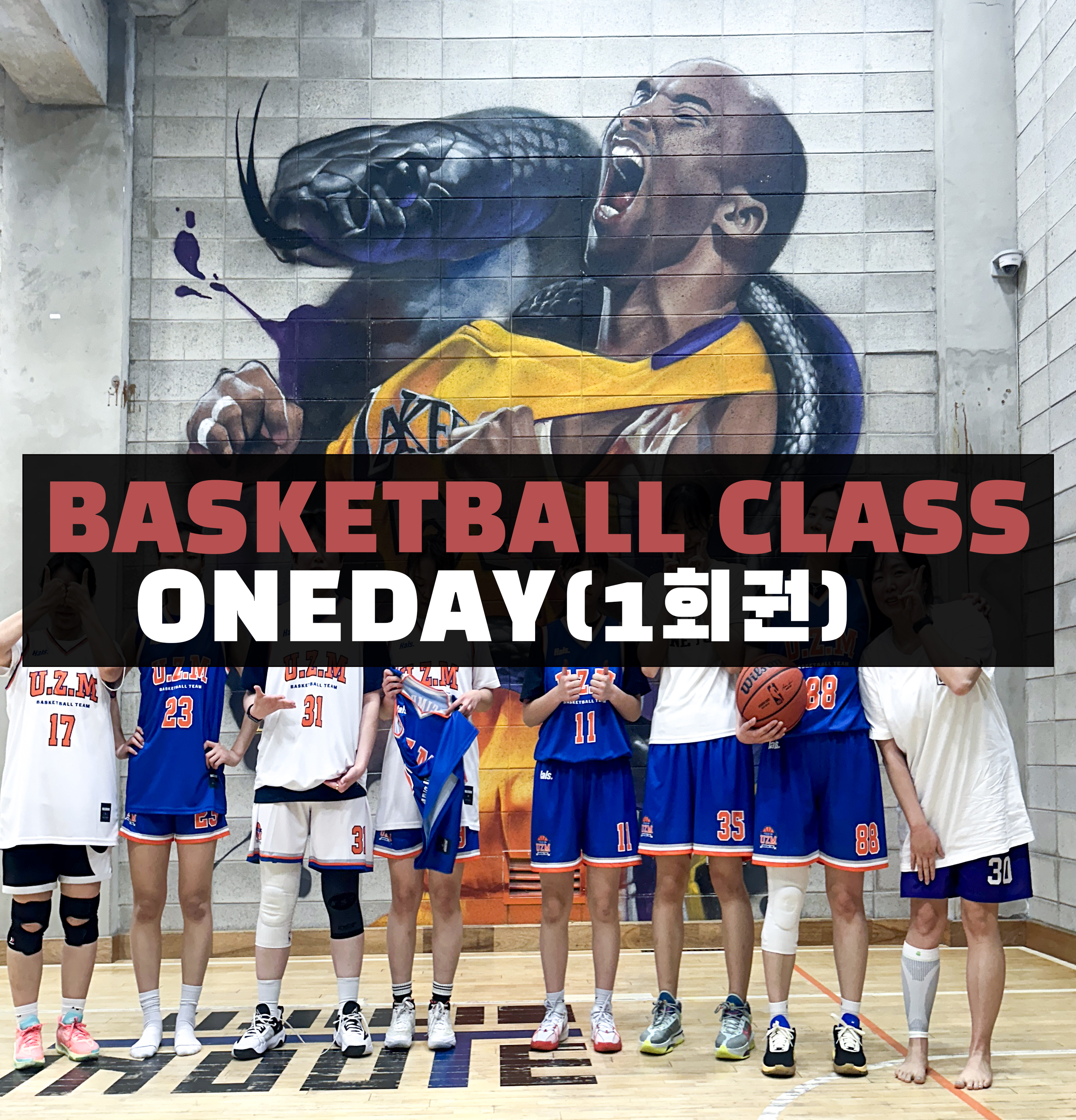 인아우트 남자 여자농구 농구동호회 원데이클래스 농구교실 1회권 제품 이미지