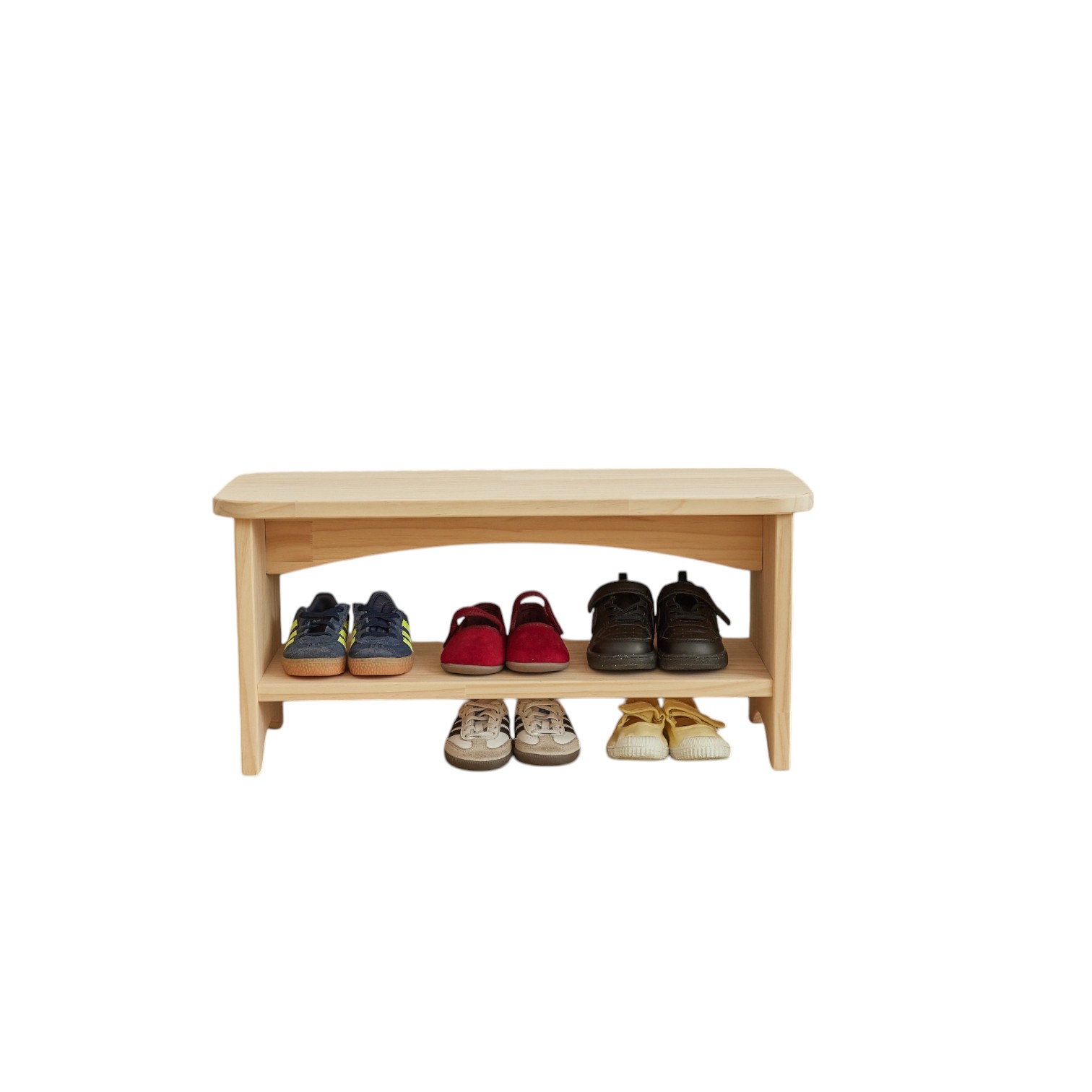 라떼파파 친환경 소나무 원목 현관 신발장 벤치 슈벤치 1단