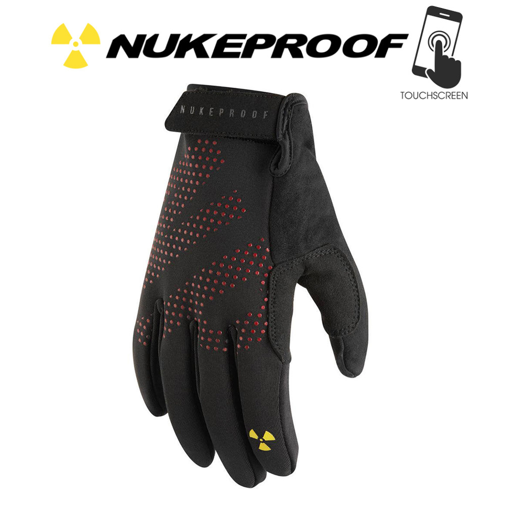 누크프루프 MTB 3계절 자전거 방한 장갑 겨울 라이딩 스마트터치 블랙 레드