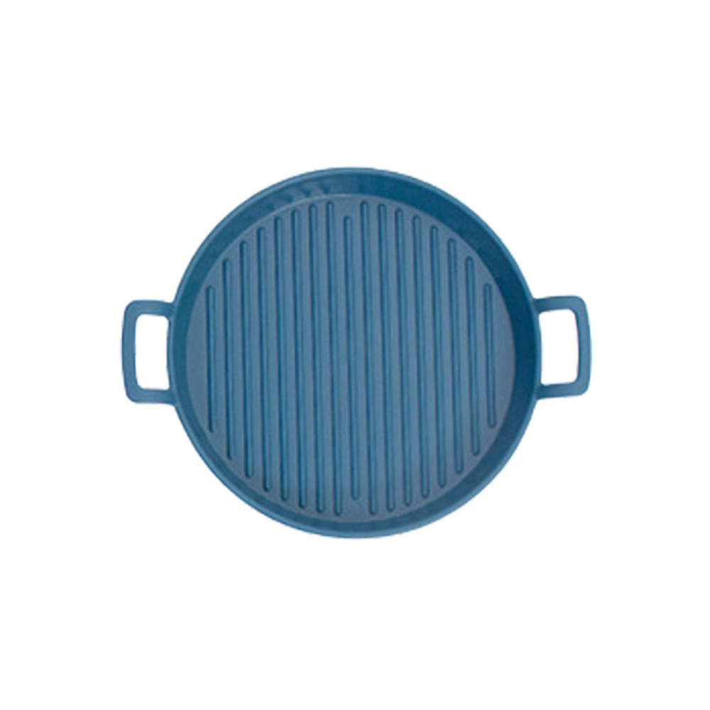 손잡이 앞접시 플라스틱 그릇 원형 캠핑 접시 1개, 16cm, 블루