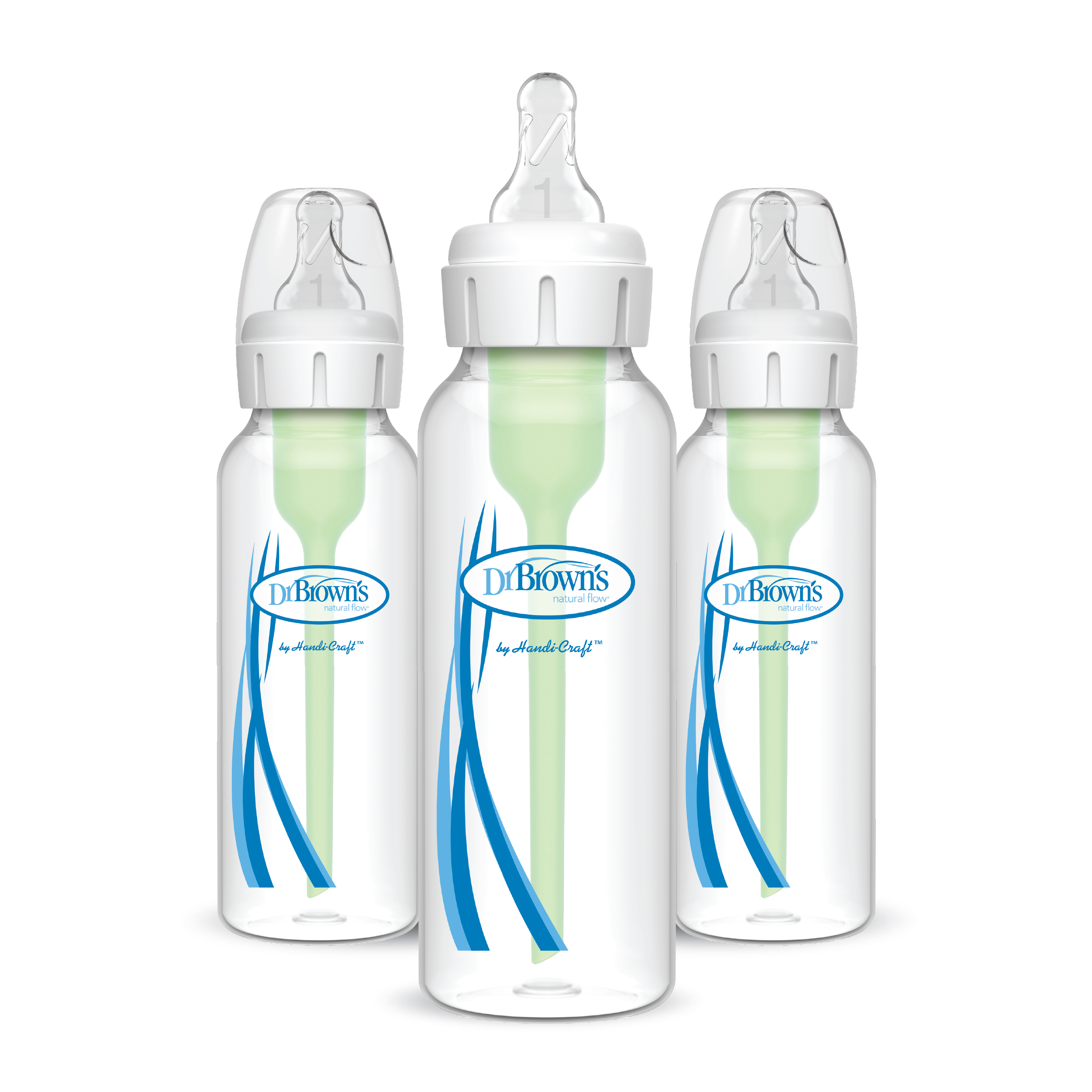 forBaby 닥터브라운 / PP 젖병 내로우넥 250ml 3P, 1단계 꼭지 포함 - 메인 이미지