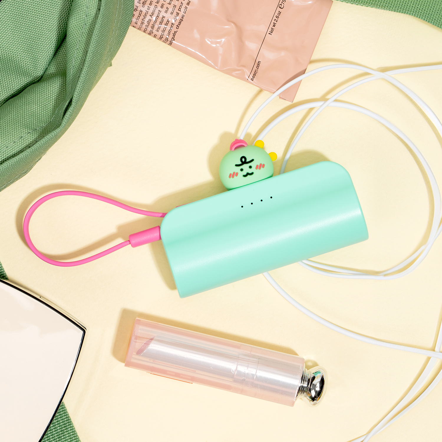 니니즈 죠르디 볼캡 도킹형 20W 고속충전 보조배터리 5000mAh 죠르디 옐로우 - 상세 이미지 4