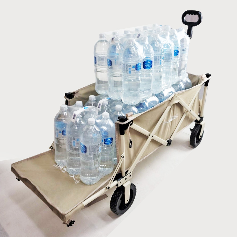 캠프365 파파웨건 스포츠 웨건 블랙 뒷문 확장형 접이식 손수레 브레이크