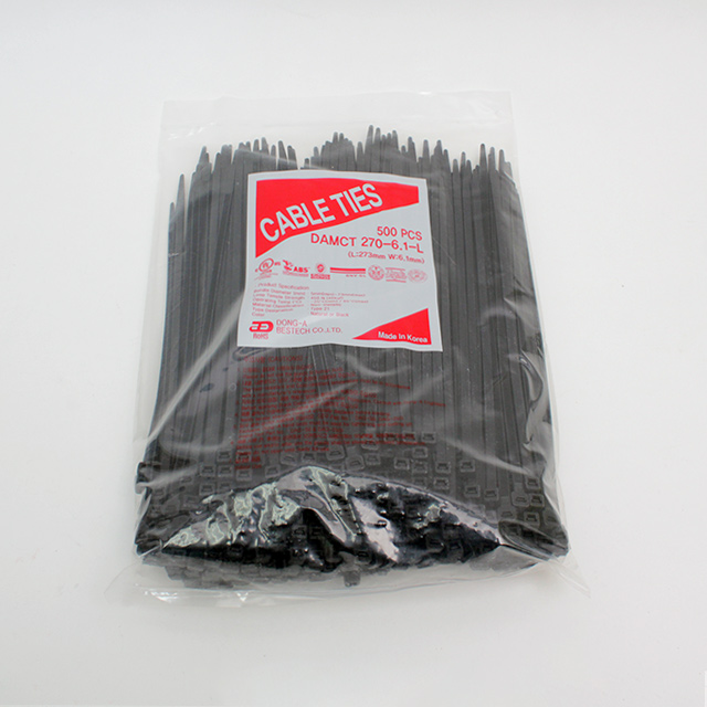 동아뉴텍 케이블 타이 270mm 500개(1봉) 전선정리 고정 - 상품 이미지