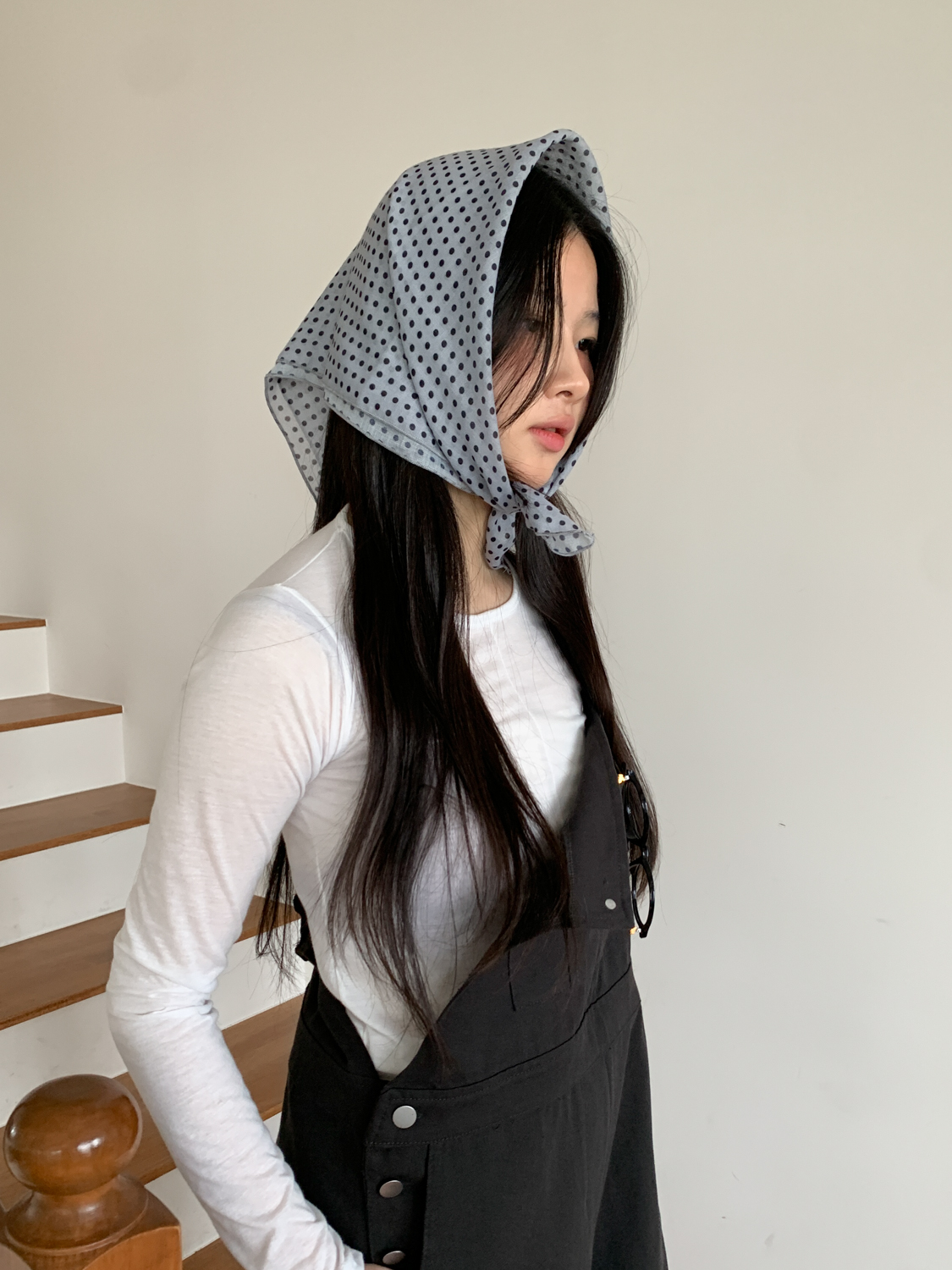 블루씨티 [신상템/MD추천!] 도트 스퀘어박스 사각 스카프 헤어 두건 4color