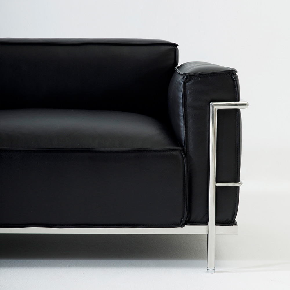 SE0 쉐우드가구 랜스 세미아닐린 이태리 천연통가죽 소파 스탠다드 블랙, 3인용