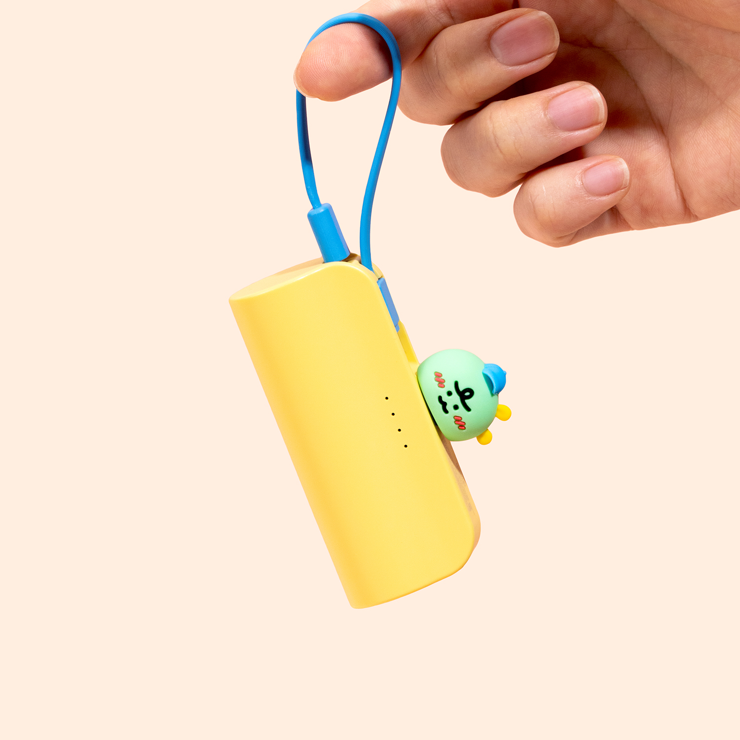 니니즈 죠르디 볼캡 도킹형 20W 고속충전 보조배터리 5000mAh 죠르디 옐로우 - 상품 이미지