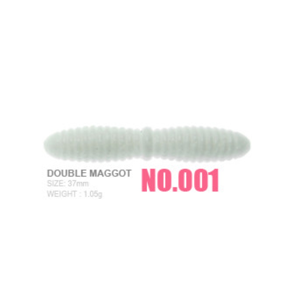 캣츠크로우 더블마고트 송어미끼 꺽지웜 001 화이트, 3.8cm(1.5인치) - 상세 이미지 2