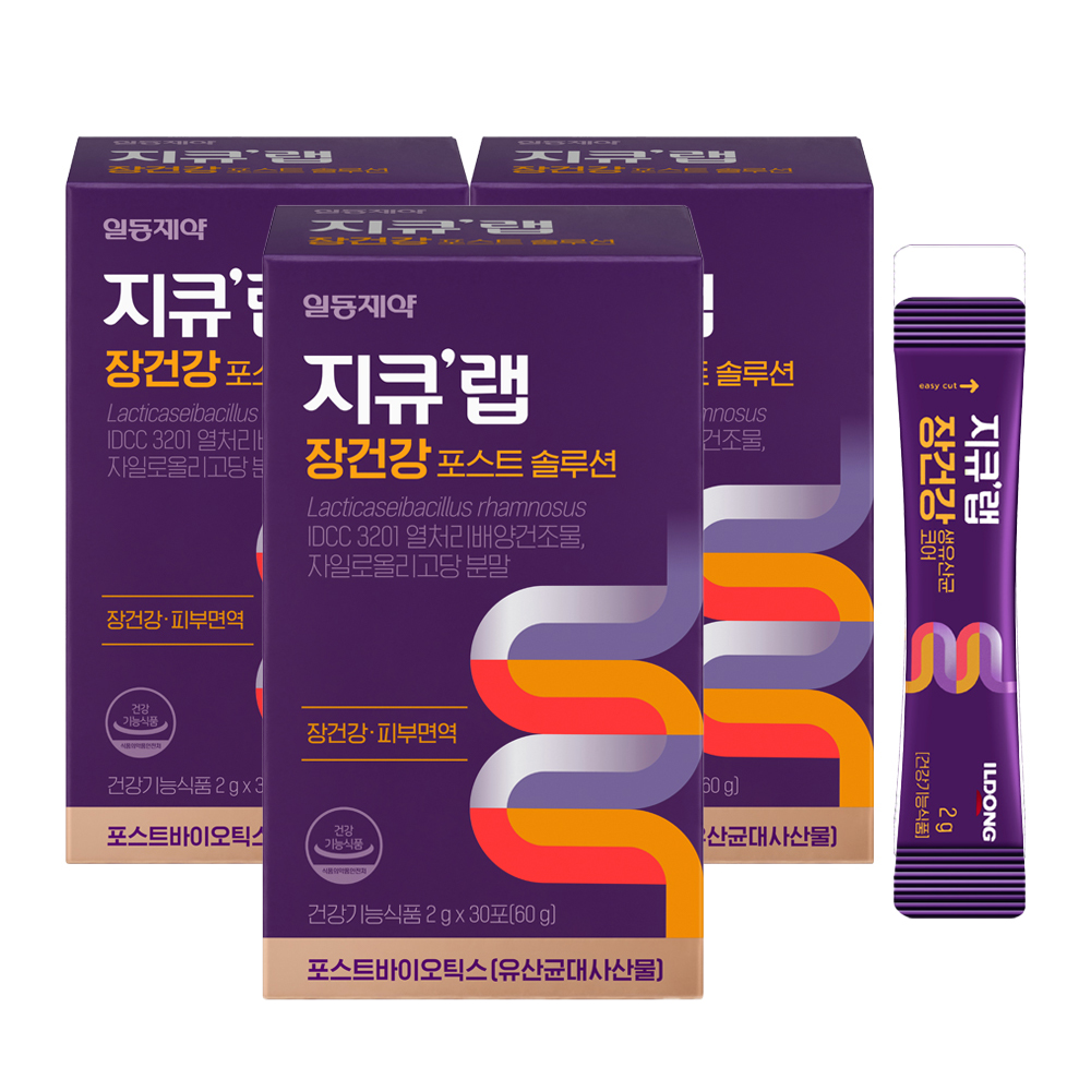 일동제약 지큐랩 장건강 포스트 솔루션 30포 3개 - 상품 이미지
