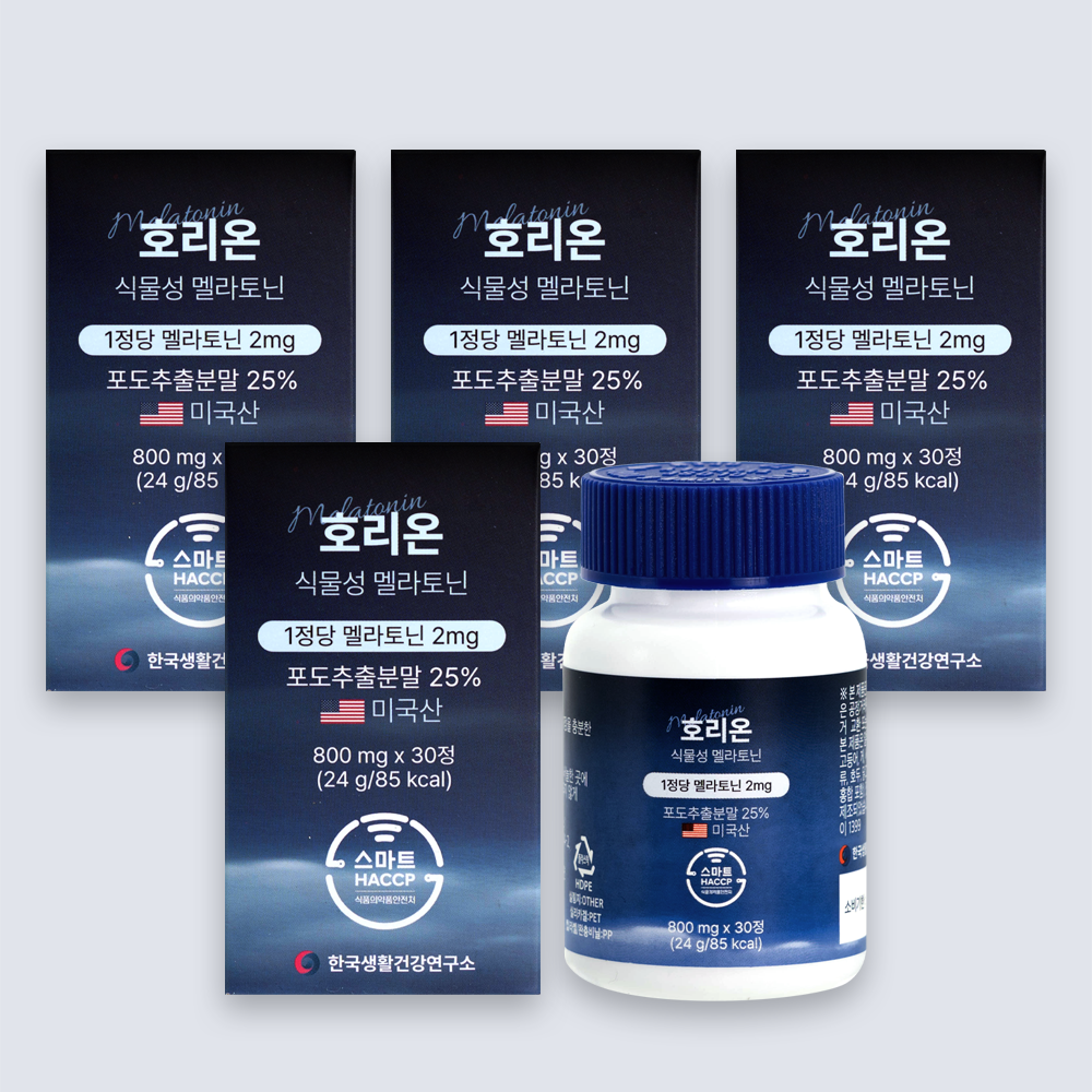 미국산 식물성 멜라토닌 2mg 함유 호리온 타트체리 30정, 4개 제품 이미지