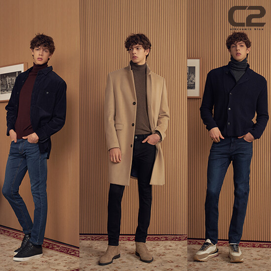 C2 남성 윈터 브러쉬 웜 진 3종 - 메인 이미지