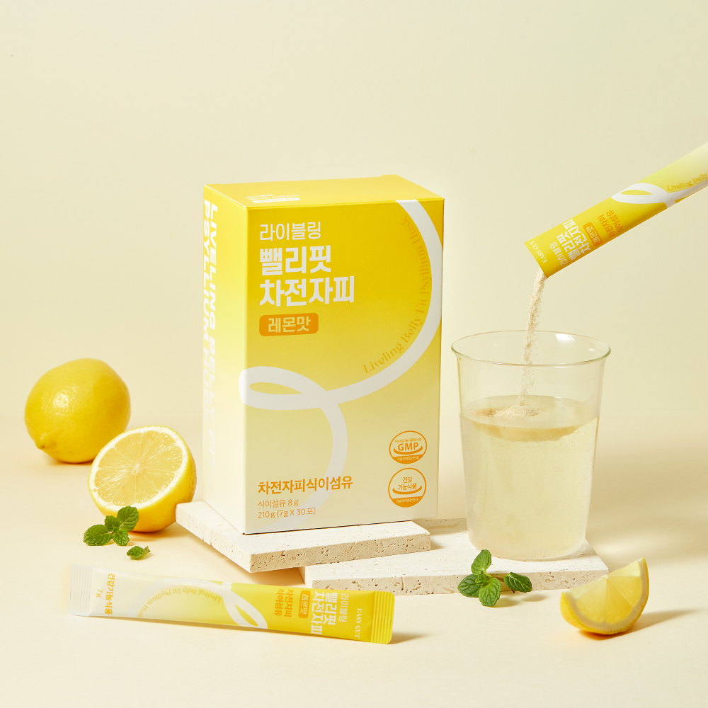 라이블링 뺄리핏 차전자피 레몬맛 30포 - 상품 이미지