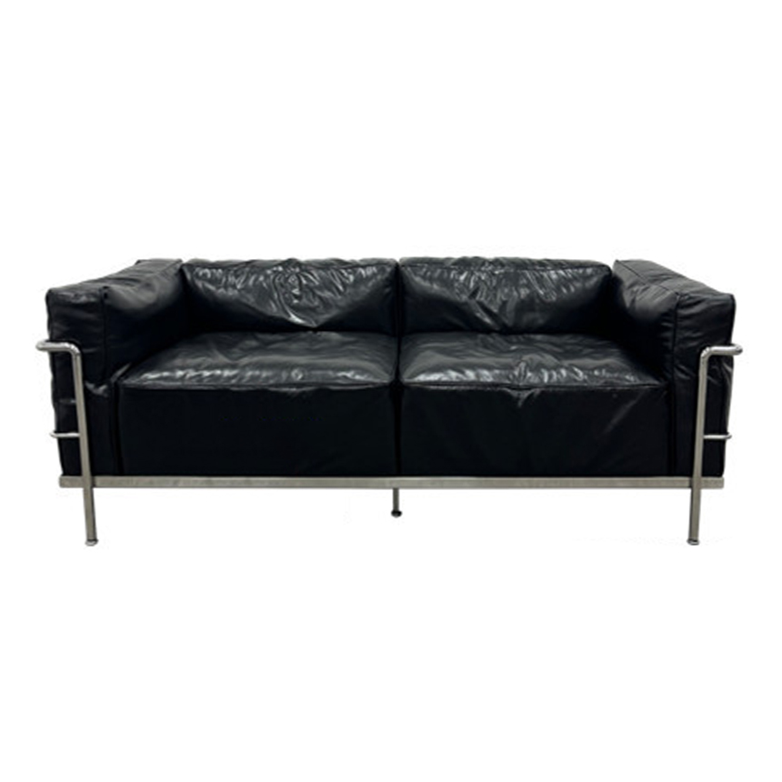 LC3 가죽 빈티지 거실 사무실 2인 소파 LC3 Sofa PU - 상품 이미지