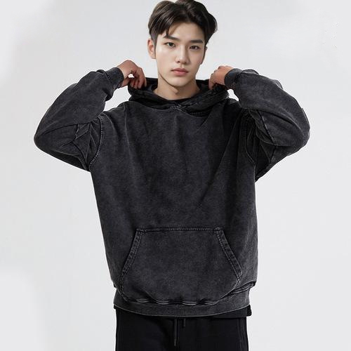 피그먼트후드 남자오버핏 남성후드티 - 상품 이미지