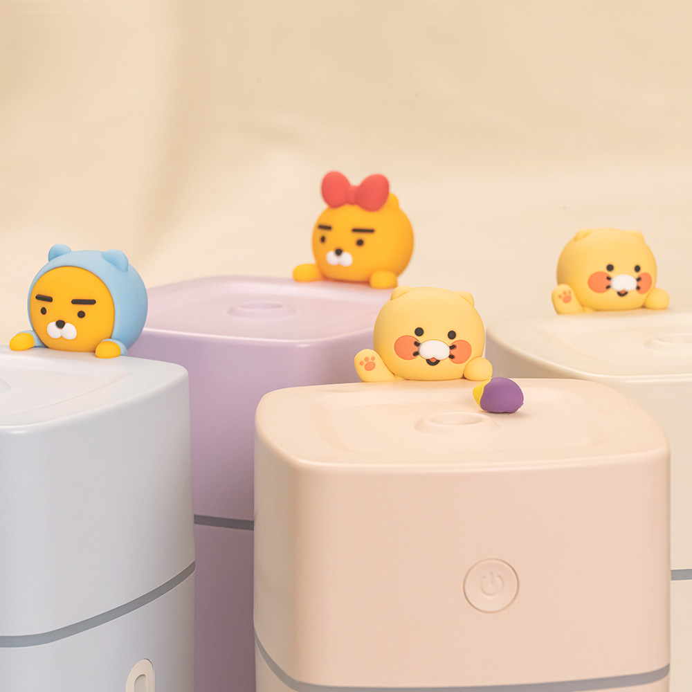 카카오프렌즈 베이직 데일리 LED 무드등 대용량 가습기 500ml 춘식 핑크 이미지 3