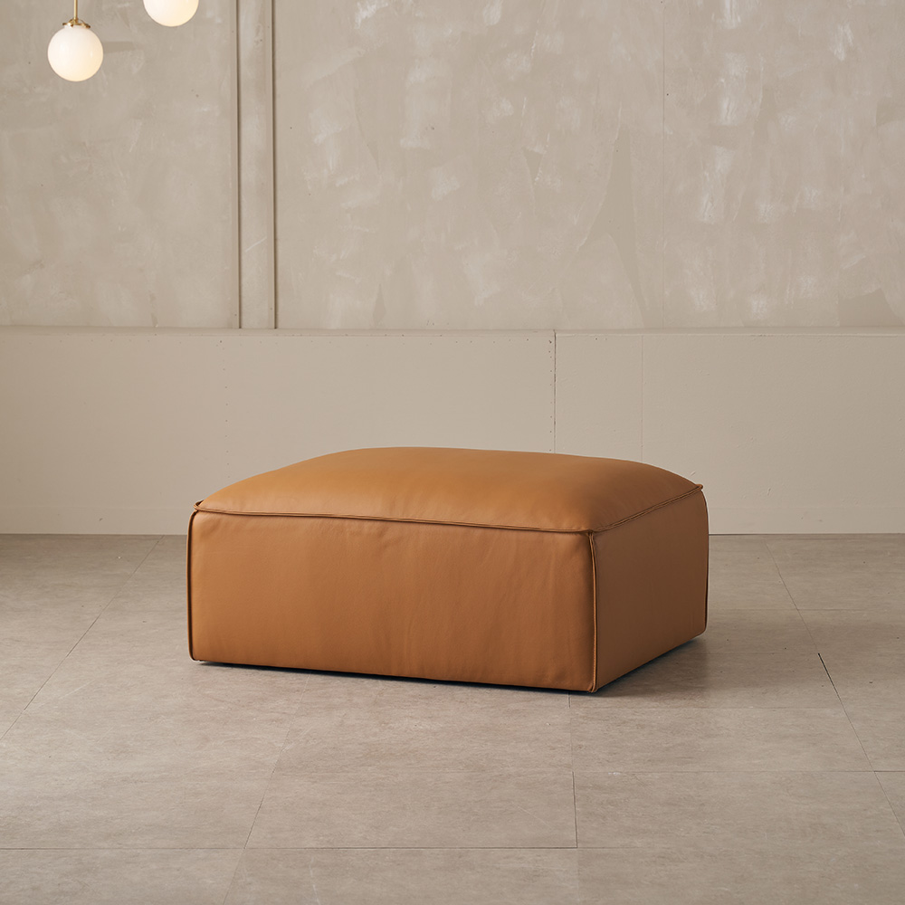 쉐우드가구 모나코296 이태리 내추럴 세미 아닐린 통가죽 쇼파 4인용 (전체가죽) SE0