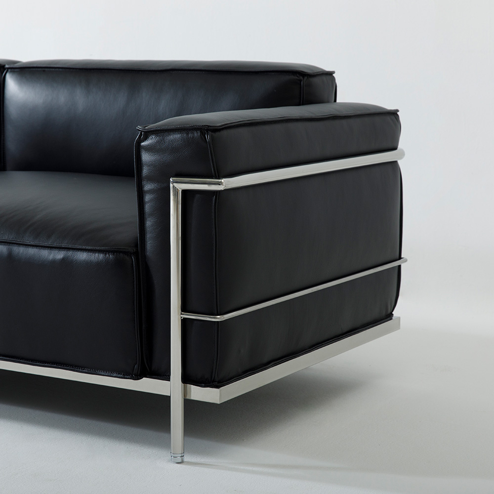 SE0 쉐우드가구 랜스 세미아닐린 이태리 천연통가죽 소파 스탠다드 블랙, 3인용