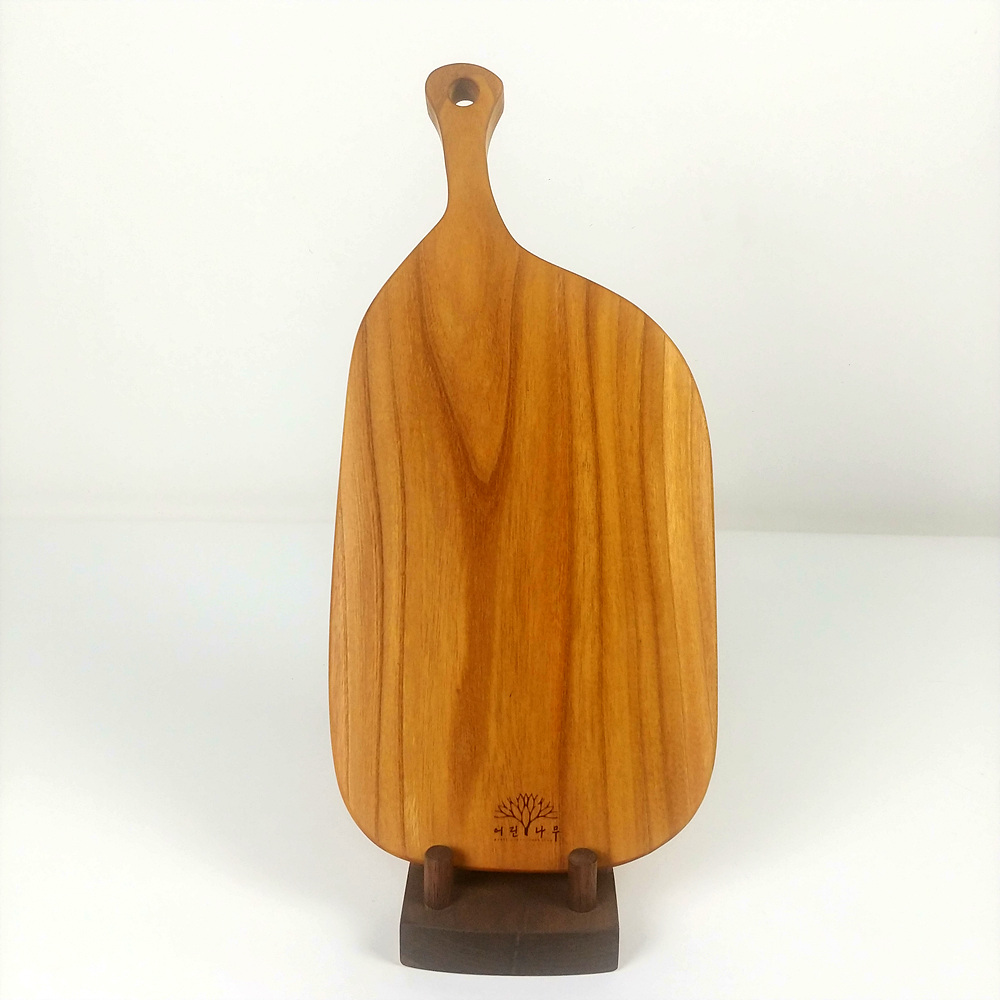 어린나무 느티 손잡이 플레이팅 도마 2