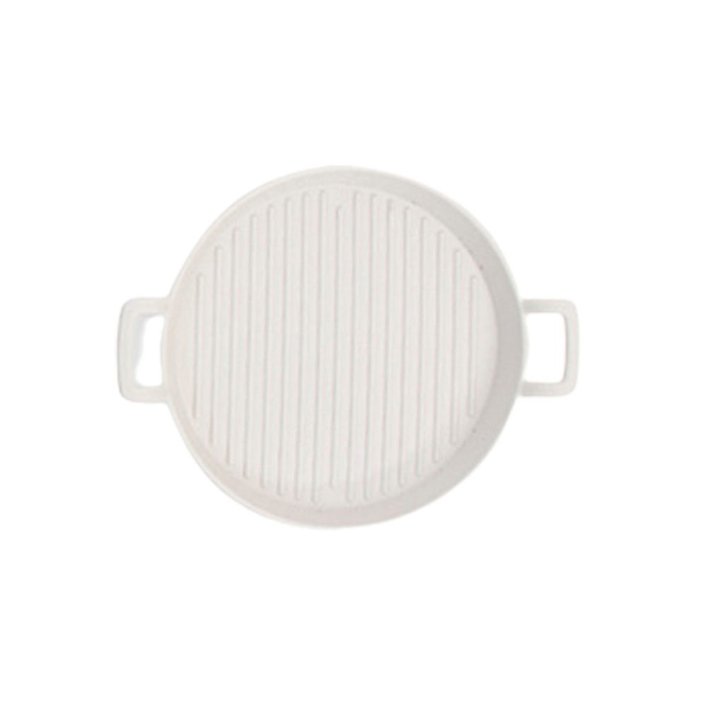 손잡이 앞접시 플라스틱 그릇 원형 캠핑 접시 1개, 16cm, 화이트