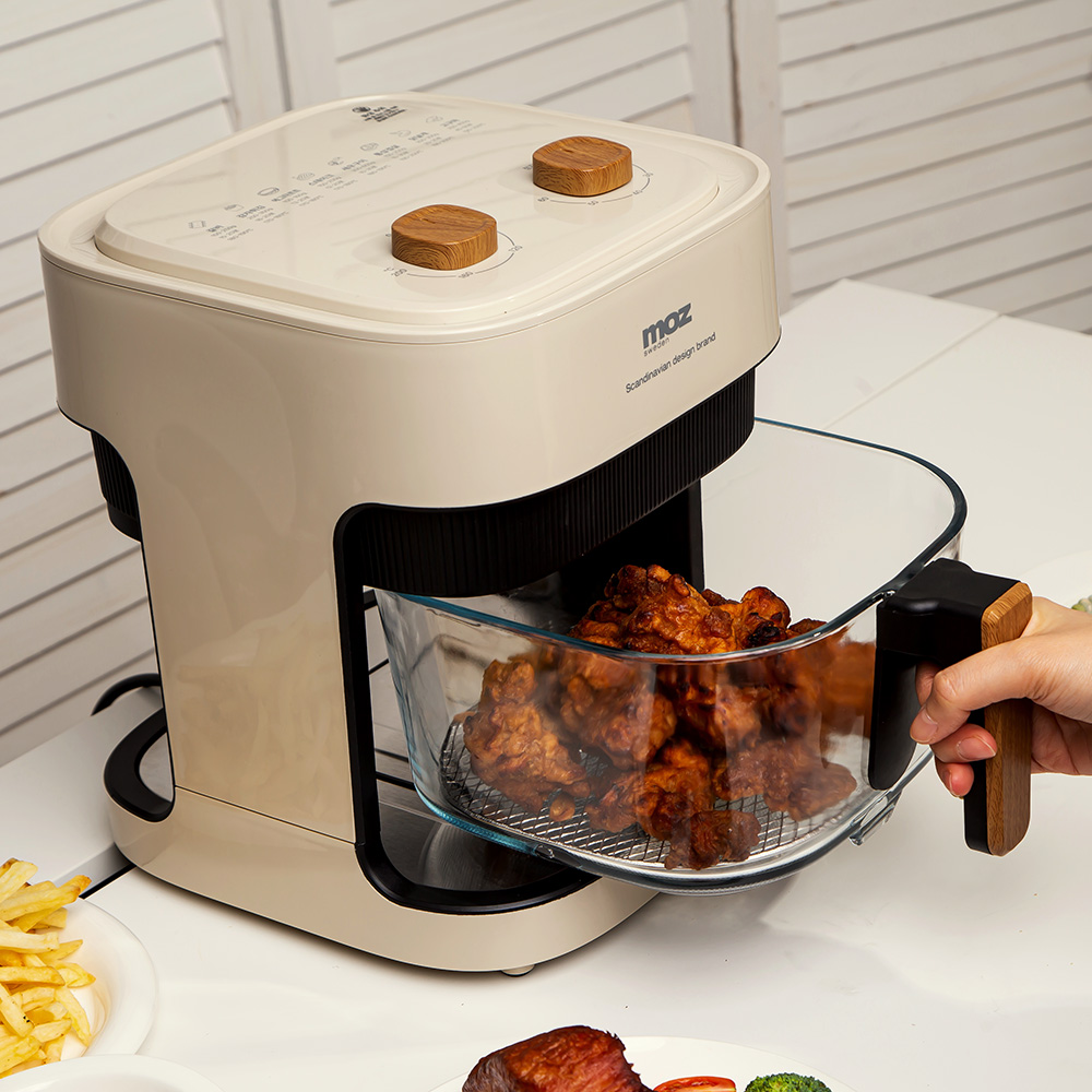 모즈스웨덴 글라스 에어프라이어 4.2L MA-5000G 아이보리 에어프라이기