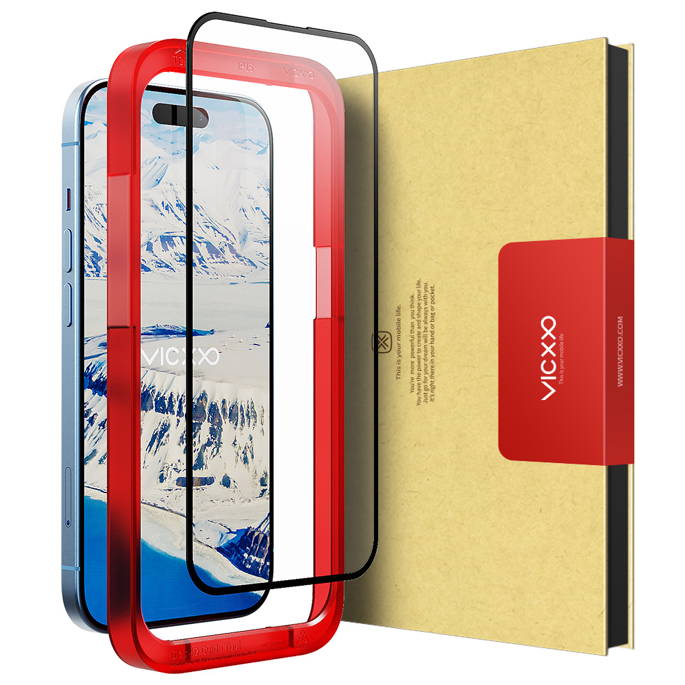 빅쏘 4D 풀커버 강화유리 필름 아이폰15, 1매입