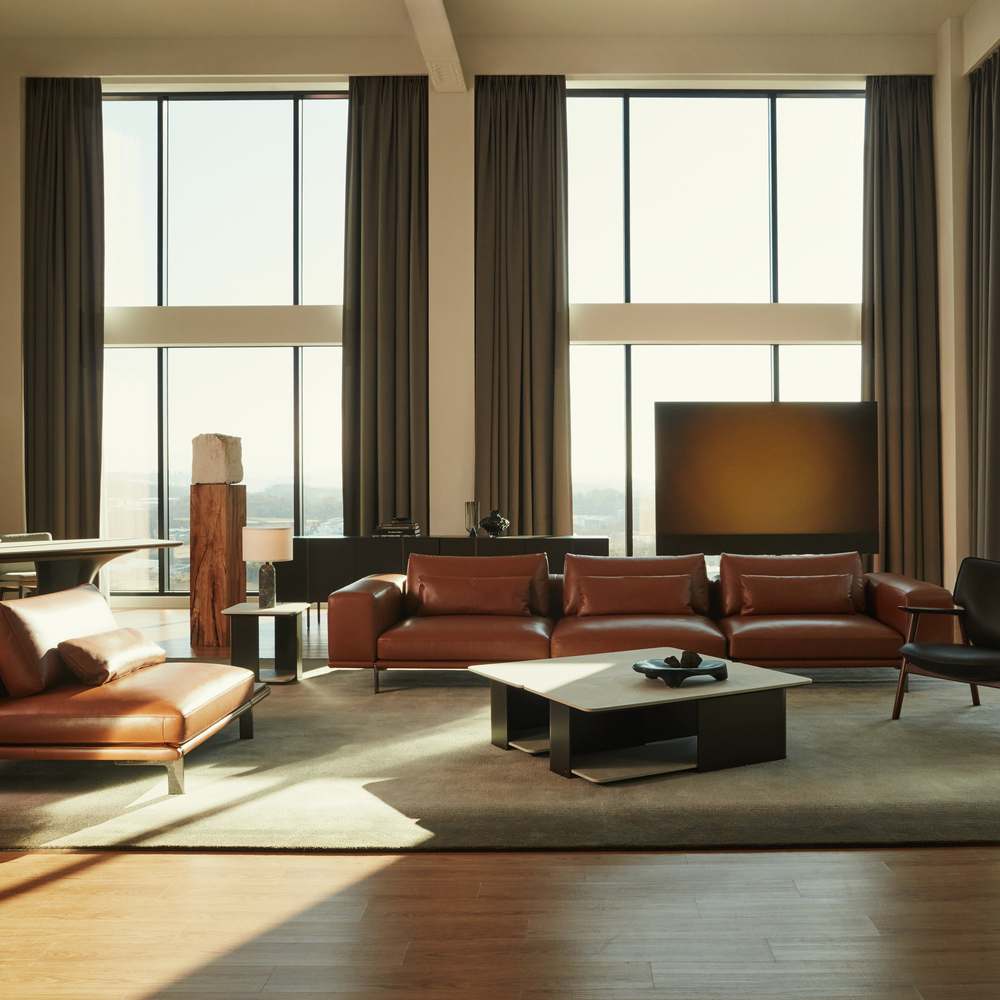 알로소 스탠 4인소파 가죽소파 (드리밍헤비가죽)