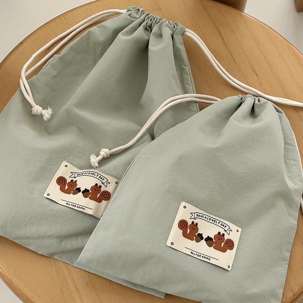 올포홈 소프트 다용도 파우치 스트링 방수 어린이집 여벌옷 준비물