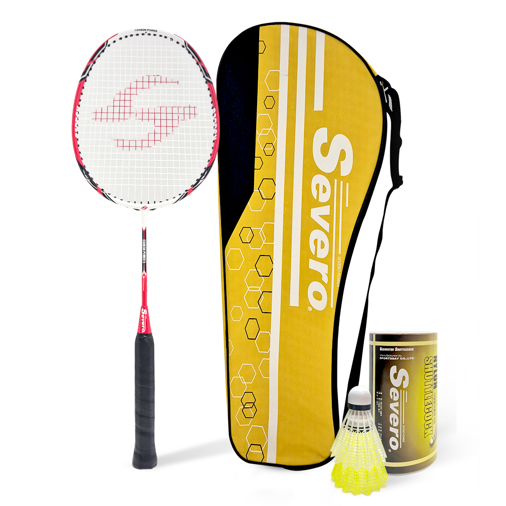 세베로 카본5미니 배드민턴라켓 세트 2자루 커버포함 셔틀콕2입 경량 어린이 초등학생 4종 제품 이미지