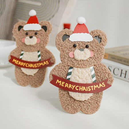 곰돌이 산타 인형 카드 크리스마스 입체 팝업 카드