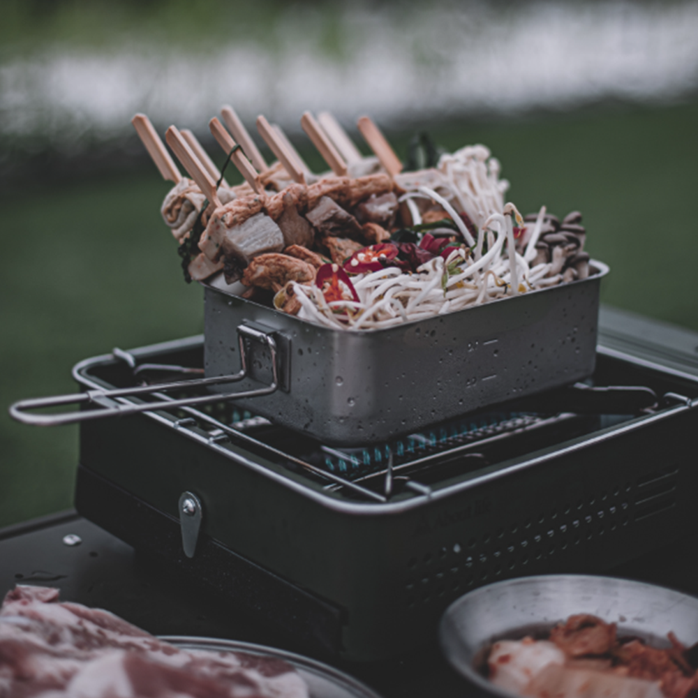 키녹스 캠핑 스테인레스 반합 사각 스텐 반합