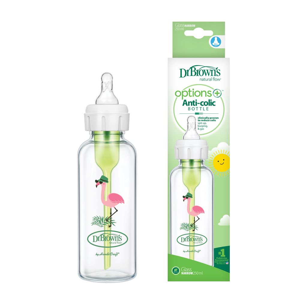 forBaby 닥터브라운 / 유리데코 젖병 내로우넥 250ml 트윈팩, 2단계 쪽지 포함 - 상세 이미지 3