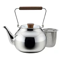 미야코 Miyako 티팟 차 주전자 일본제 700ml CHA-4 실버 - 상세 이미지 5